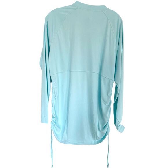 Evedoos Long Sleeve Blue 1/4 zip Workout Shirt Anti UV Sz Xl NWT - Picture 3 of 10